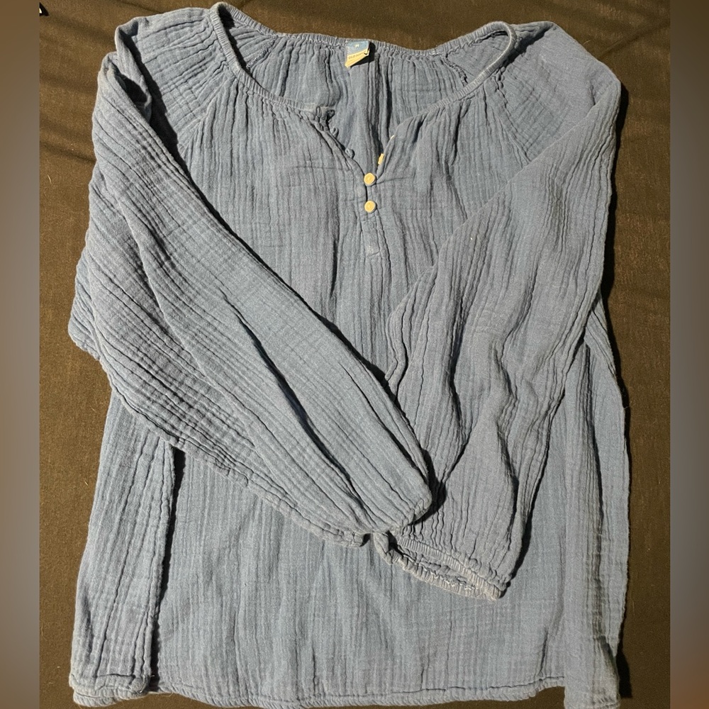 Royal blue peasant top